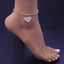 Full Diamond Love-shaped Anklet