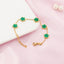 Lovely Green Drop Flower Gold Bracelet Jewelry