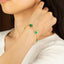 Lovely Green Drop Flower Gold Bracelet Jewelry