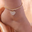 Full Diamond Love-shaped Anklet